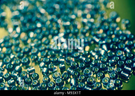 De petites perles de verre macro Banque D'Images