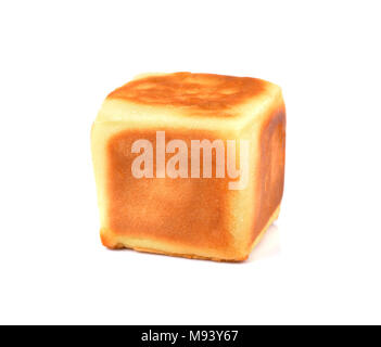 Mooncake chinois carrés sur fond blanc Banque D'Images