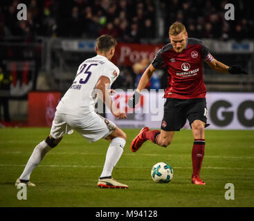 Allemagne, Nuremberg, Max Morlock Stadion 02.02.2018 - 2.Bundesliga - 1. FC Nuremberg vs Erzgebirge Aue - Image : Hanno Behrens # 18 Banque D'Images