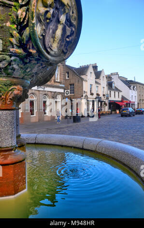 Section détaillée du Whyte-Melville Fontaine Memorial sur Market street à St Andrews Fife, Scotland Banque D'Images