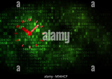 Timeline concept : sur fond d'horloge numérique Banque D'Images