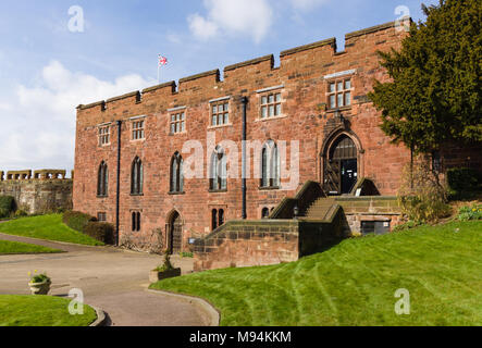 Château de Shrewsbury construite en grès rouge par Edward le premier vers 1300 sur une précédente Norman garder il abrite aujourd'hui le Shropshire Regimental Museum Banque D'Images