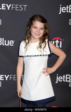 Los Angeles, CA, USA. Mar 21, 2018. Raegan Revord aux arrivées pour CBS est la théorie du Big Bang et les jeunes à la Sheldon 35e anniversaire PaleyFest LA 2018, le Kodak Theater à Hollywood et Highland Center, Los Angeles, CA, 21 mars 2018. Credit : Priscilla Grant/Everett Collection/Alamy Live News Banque D'Images