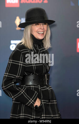 L'Italie, Rome, 21 mars 2018 : des stars assister à la tapis rouge du film David di Donatello Awards 2018 Diane Keaton photo Photo © Fabio Mazzarella/Sintesi/Alamy Live News Banque D'Images