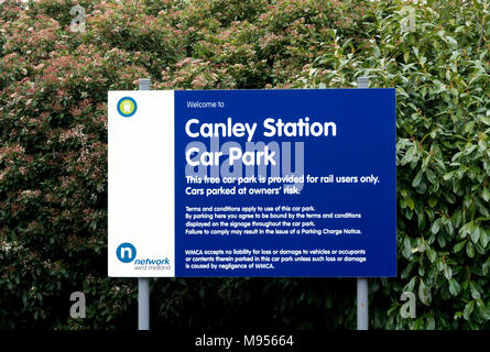 Canley gare parking sign, Coventry, West Midlands, England, UK Banque D'Images