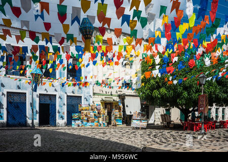 Sao Luis, l'Etat du Maranhao, Brésil - Juillet 7, 2016 : ville historique se prépare pour la traditionnelle fête de taureaux Banque D'Images