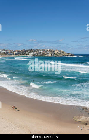 Vue sur la plage, Bondi Beach, Sydney, New South Wales, Australia Banque D'Images