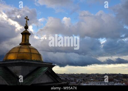 Vue sur Saint Petersburg de Saint Isaacs Cathédrale oberservation deck, Russie Banque D'Images