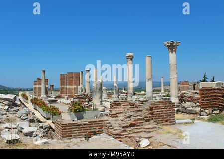 Ruines de st. Johns Basilique de la colline Ayasuluk à Selcuk, Turquie Banque D'Images