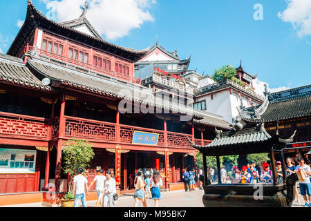 Shanghai, Chine - le 7 août 2016 : City Chenghuang Temple Dieu Miao Banque D'Images