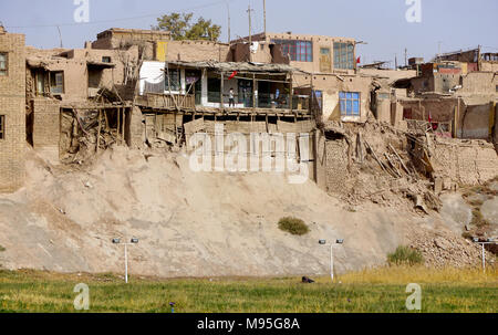 Köziciyerbisi, la dernière partie restante de la vieille ville de Kashgar dans le Xinjiang, en Chine Banque D'Images