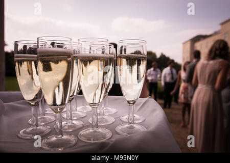 Mariage à champagne Banque D'Images