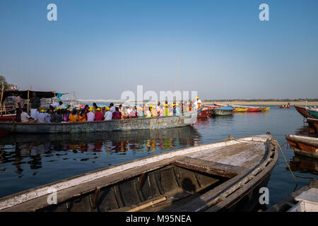 L'Inde, Varanasi, vie quotidienne sur le Gange Banque D'Images