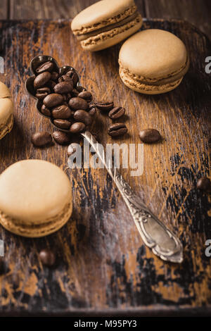Macarons café français Banque D'Images