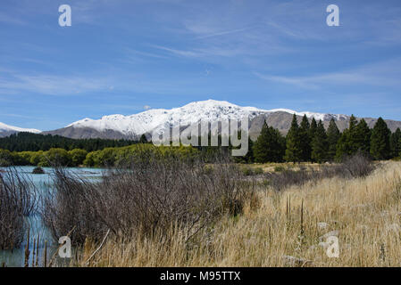 Belle vue sur le Lac Tekapo, Nouvelle-Zélande Banque D'Images