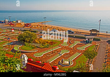 Shanklin, mini-golf, Isle of Wight, Hampshire, Angleterre, Banque D'Images