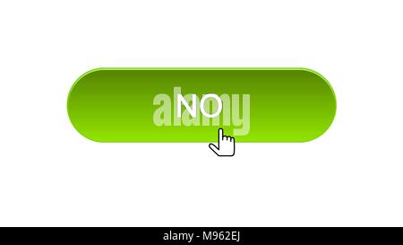 Pas d'interface web bouton sur lequel vous cliquez avec le curseur de la souris, la couleur verte, de l'application, les séquences Banque D'Images