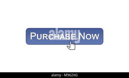 Achat maintenant web interface bouton sur lequel vous cliquez avec la souris, de couleur violette, le marketing, les séquences Banque D'Images