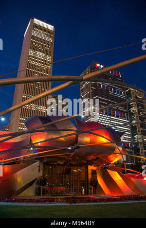 Musique Jay Pritzker Pavilion, Chicago Banque D'Images