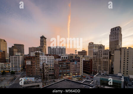 Vue sur le centre-ville de Detroit, États-Unis d'en haut Banque D'Images