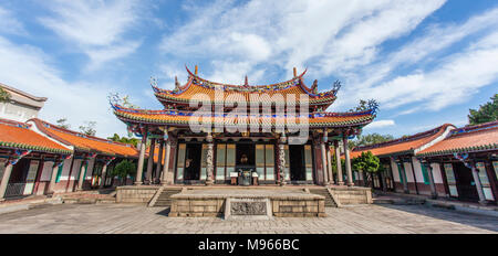 Cour intérieure du Temple de Confucius à Taipei, Taïwan (Asie) Banque D'Images