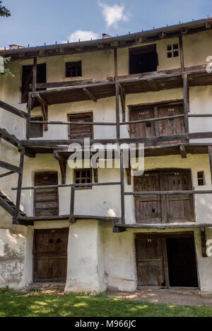 Les chambres du mur Prejmer église fortifiée, Roumanie Banque D'Images