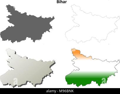 Vierge du Bihar aperçu détaillé de l'ensemble de cartes Illustration de Vecteur