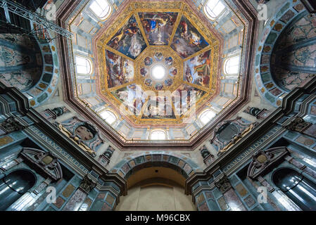 Florence. L'Italie. Vue de l'intérieur de la Cappella dei Principi, (chapelle des Princes), les Cappelle Medicee (Chapelles Médicis). Église de San Lorenzo. L Banque D'Images