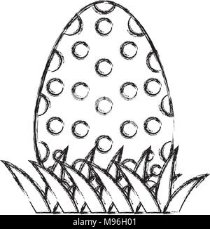 Pâques oeufs grunge style décoration points Illustration de Vecteur