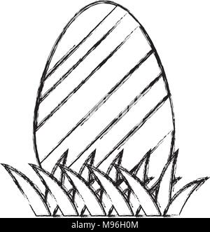 Pâques oeufs grunge décoration design avec chiffres Illustration de Vecteur