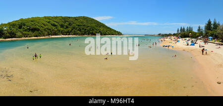 Tallebudgera Creek à Burleigh Heads sur la Gold Coast du Queensland, Australie. Banque D'Images