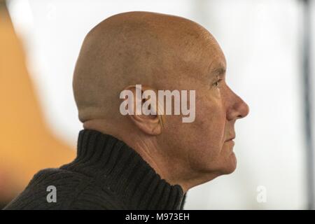 Edinburgh, UK . 23 mars, 2018. Trainspotting, Irvine Welsh, l'auteur lance son nouveau livre Dead pantalons pour hommes à la biscuiterie à Édimbourg : Crédit Dyson riche/Alamy Live News Banque D'Images