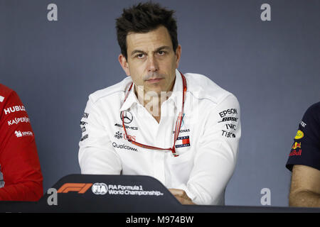 Melbourne, Australie. Mar 23, 2018. Toto WOLFF (AUT), Team principal et directeur général Mercedes AMG Petronas F1 GP, 2018 portrait au cours de championnat de Formule 1 à Melbourne, Grand Prix d'Australie, du 22 au 25 mars - Photo Sport Automobile : Championnat du Monde de Formule 1 de la FIA 2018, Melbourne, Victoria : mécaniques : Formule 1 2018 Rolex Grand Prix d'Australie, de crédit : dpa/Alamy Live News Banque D'Images