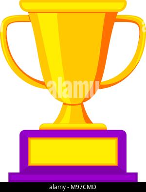 Or l'icône colorée gagnant cup. Illustration de Vecteur