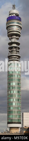 La BT Tower est une tour de communications situé dans Fitzrovia, Londres, administré par BT. Banque D'Images