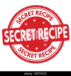 Recette secrète grunge tampons sur fond blanc, vector illustration Illustration de Vecteur