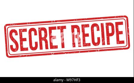 Recette secrète grunge tampons sur fond blanc, vector illustration Illustration de Vecteur