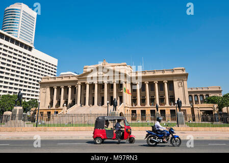 Vue horizontale de l'ancien bâtiment du Parlement européen à Colombo, Sri Lanka. Banque D'Images