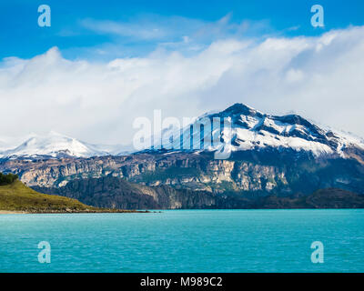 L'Argentine, Patagonie, El Calafate, Province de Santa Cruz, Puerto Bandera, Lago Argentino Banque D'Images