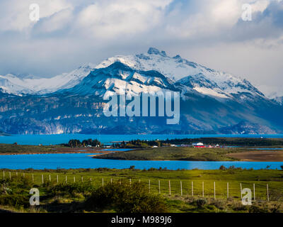 L'Argentine, Patagonie, El Calafate, Province de Santa Cruz, Puerto Bandera, Lago Argentino Banque D'Images