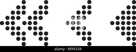 Jeu de flèches avec de nouveaux styles à la mode. Flèches faites avec des points du polygone. Illustration de Vecteur