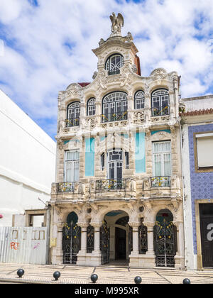 Aveiro, Portugal - Juillet 9, 2017 : Vue de la façade de la Casa de Cha Banque D'Images