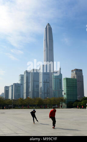 Ping An tour à Futian, Shenzhen. Banque D'Images