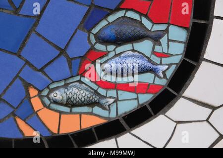 Mosaïque de Chiswick House. Carrie Reichardt's house dans l'ouest de Londres. 12 février 2018 Banque D'Images