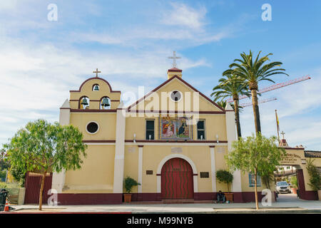 Los Angeles, 3 mars : Vue extérieure de Notre Dame Reine des Anges de l'Église catholique dans le centre-ville sur mars 3, 2018 à Los Angeles Banque D'Images