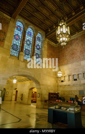 Los Angeles, JUN 23 : vue de l'intérieur de la Bibliothèque commémorative Doheny dans l'USC sur Jun 23, 2017 à Los Angeles, Californie Banque D'Images