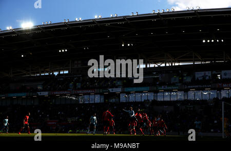 Vue générale de l'action au cours de la match amical à Windsor Park, Belfast. Banque D'Images