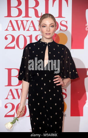 Le Brit Awards 2018 - Arrivées avec : Clara où Paget : London, Royaume-Uni Quand : 21 Feb 2018 Credit : CEC/WENN Banque D'Images