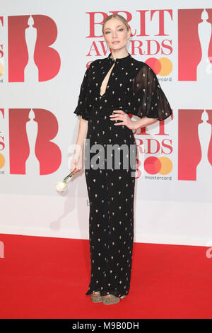 Des Brit Awards (Brits) 2018 tenu à l'O2 - Arrivées avec : Clara où Paget : London, Royaume-Uni Quand : 21 Feb 2018 Credit : Lia Toby/WENN.com Banque D'Images