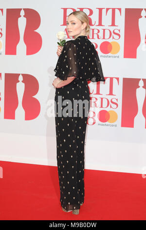 Des Brit Awards (Brits) 2018 tenu à l'O2 - Arrivées avec : Clara où Paget : London, Royaume-Uni Quand : 21 Feb 2018 Credit : Lia Toby/WENN.com Banque D'Images